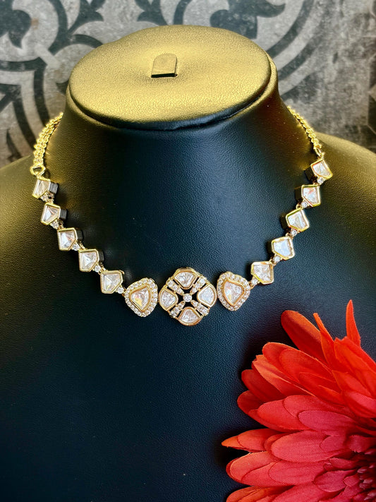 Aarna Designer Kundan Stone Necklace Set MJ125