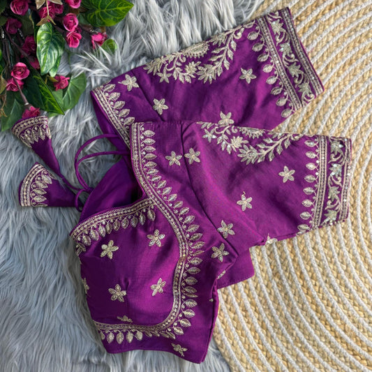 Pure Vichitra Silk Readymade Blouse MJ176