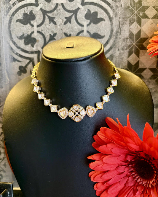 Aarna Designer Kundan Stone Necklace Set MJ125