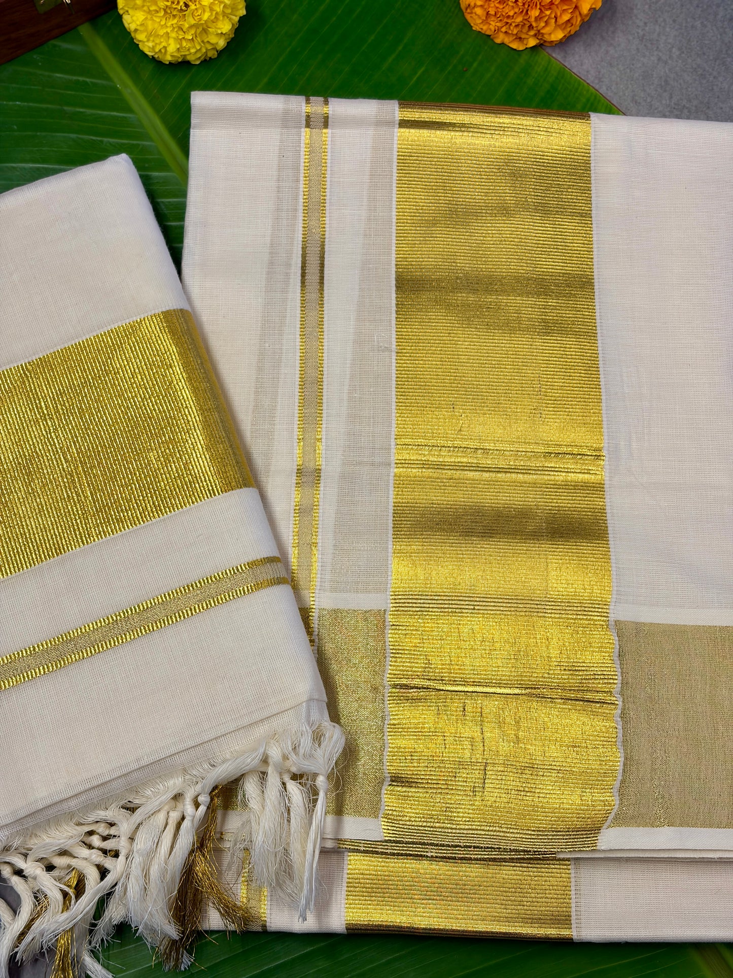 Premium Cotton Kasavu Setmundu MJ138
