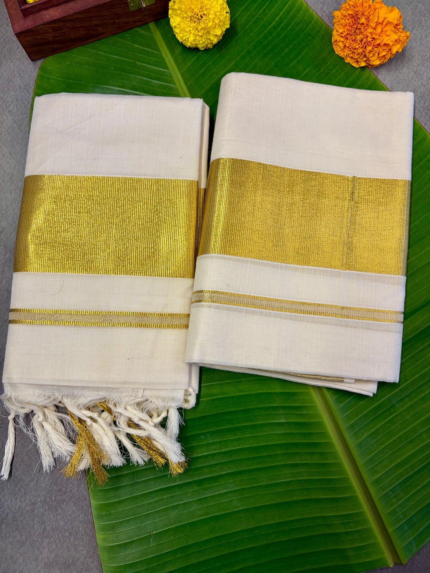 Premium Cotton Kasavu Setmundu MJ138