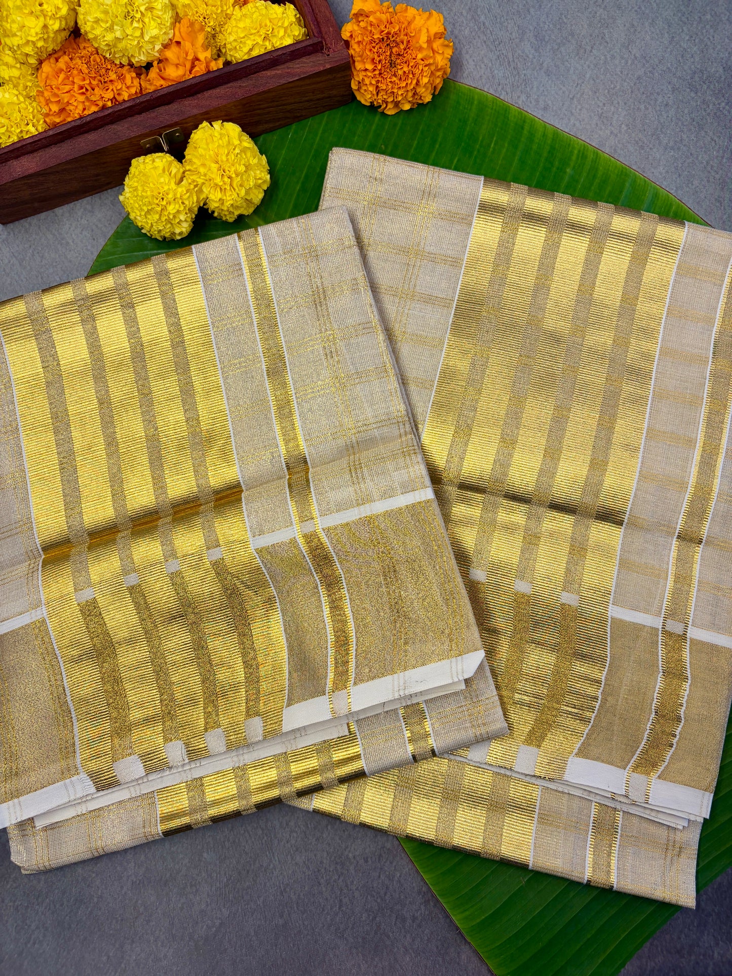 Balaramapuram Kasavu Block Tissue Setmundu MJ140