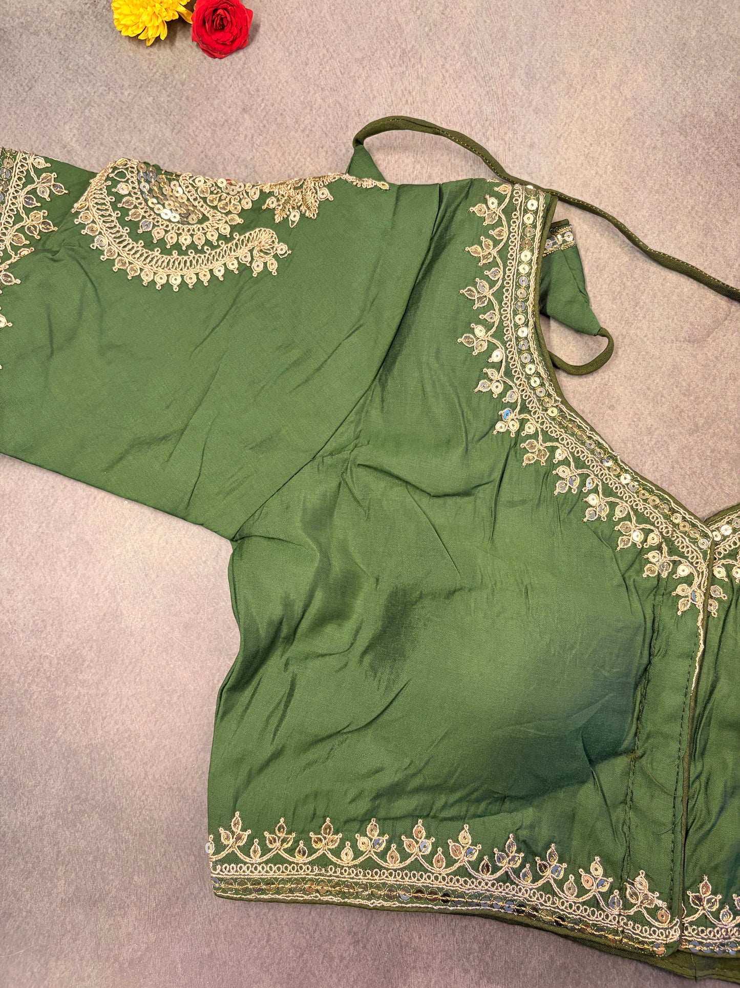 Roman Silk Embroidered Ready-to-Wear Blouse MJ178