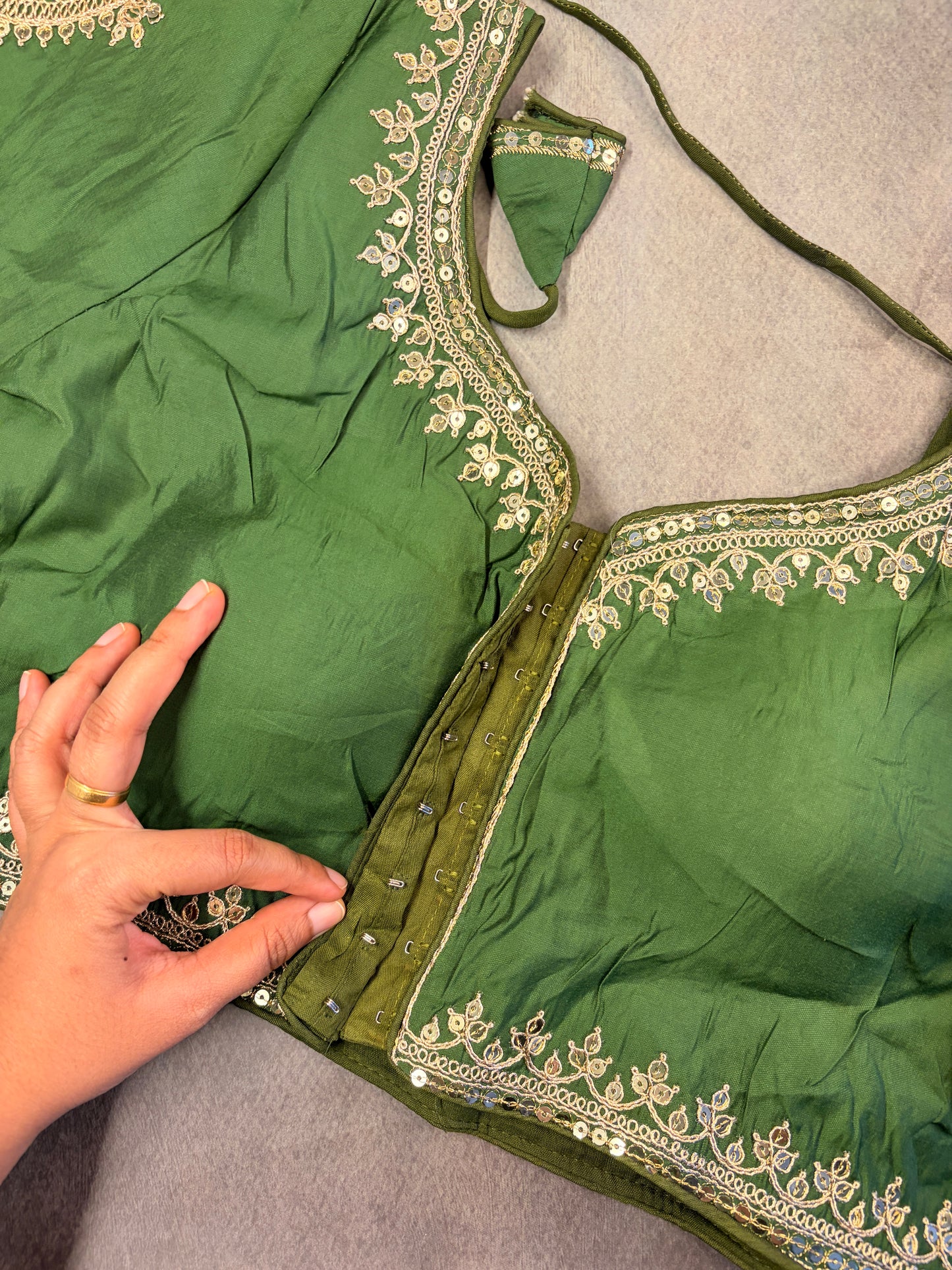 Roman Silk Embroidered Ready-to-Wear Blouse MJ178