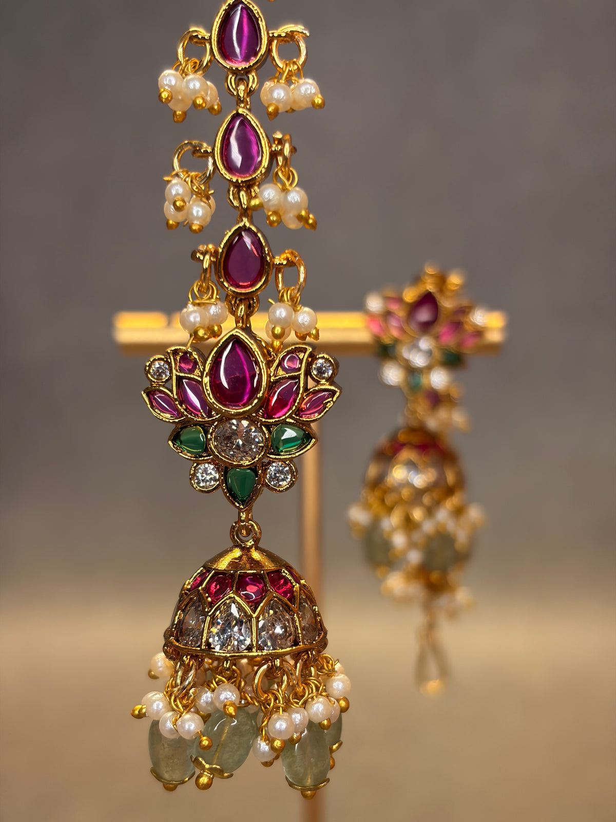 Kemp Jhumka Earrings with Mattal MJ198