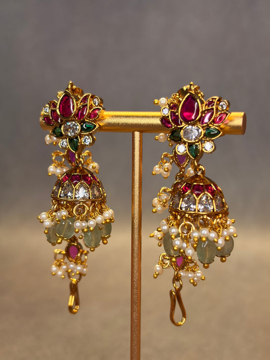 Kemp Jhumka Earrings with Mattal MJ198