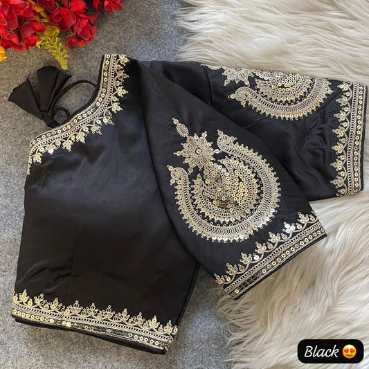 Roman Silk Embroidered Ready-to-Wear Blouse MJ178