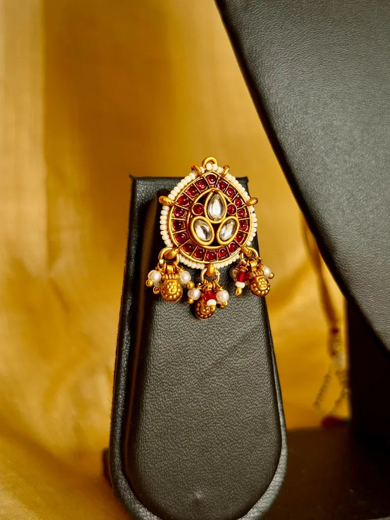 Kundan Ruby Pearl Statement Choker MJ201