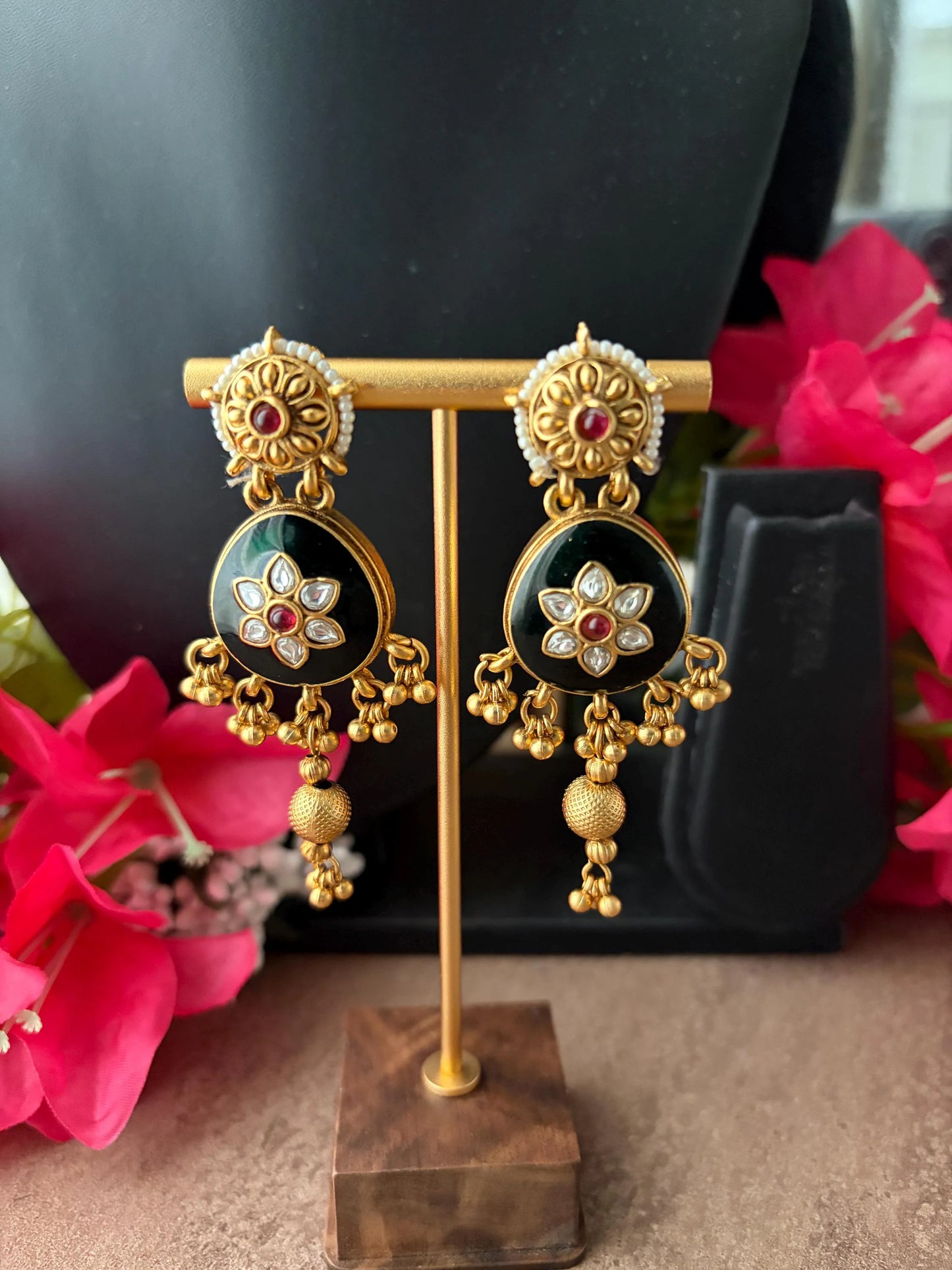 Kundan Floral Jadau Earrings MJ114