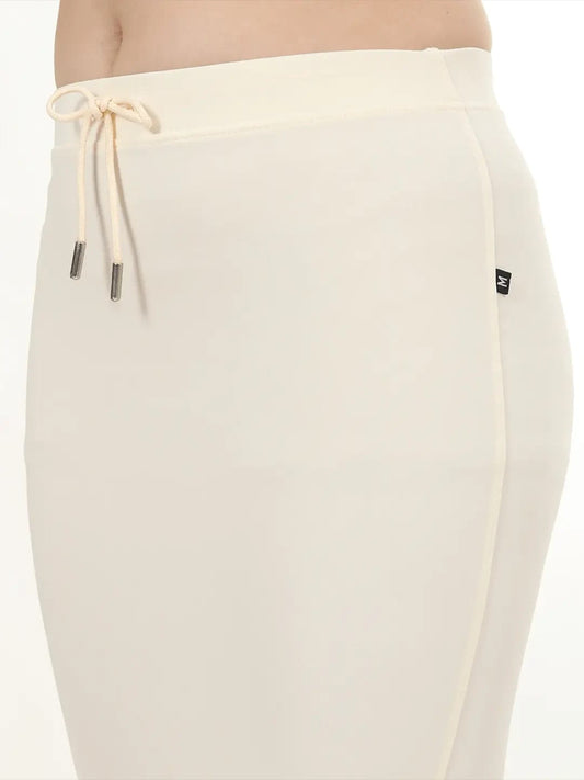 Off White Saree Shapewear Petticoat Mermaid Fit Stretch Inskirt MJ173